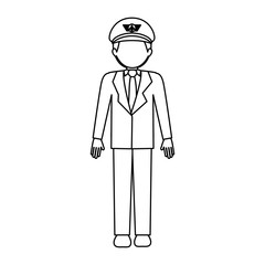 Pilot icon. Airport travel trip and tourism theme. Isolated design. Vector illustration