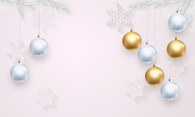 Luxury white background template golden decoration for Christmas, New Year
