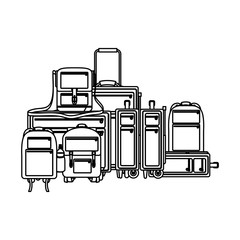 Baggage icon. Airport travel trip and tourism theme. Isolated design. Vector illustration