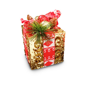 Christmas and New Year's Day Golden Gift boxes , Gift boxes whit