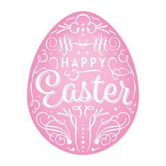 Happy Easter Typographic Egg Greeting Card