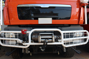 tie pin placed in a capstan a offroad vehicle