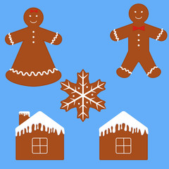 Gingerbread man cookie set