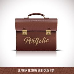 Portfolio brown color icon