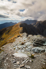 A beautiful mountain landscape above tree line