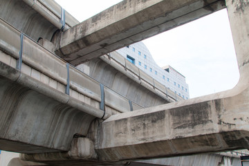 Obraz premium BANGKOK, THAILAND -December 6, 2016 : Electric sky train, transportation system in Bangkok, Thailand