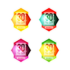 Vector special offer stickers and banners