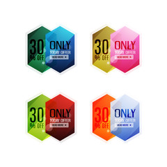 Vector special offer stickers and banners