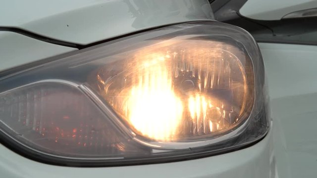 The machine blinking lights front