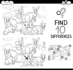 game of differences with animals