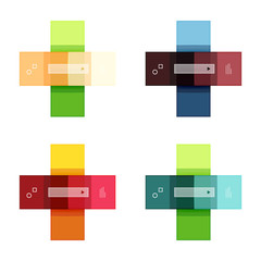 Abstract geometric line infographic templates