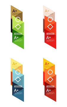 Vector set of colorful geometric infographics