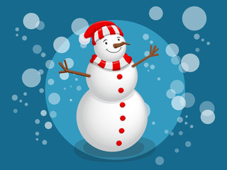 Snowman Christmas and New Year Vector 2