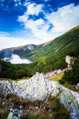 A beautiful mountain landscape with trees