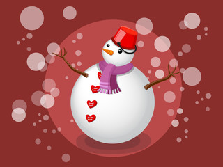 Snowman Christmas and New Year Vector 4