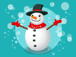 Snowman Christmas and New Year Vector 6