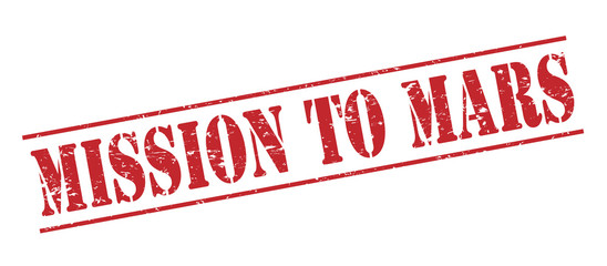 mission to mars red stamp on white background © cone88
