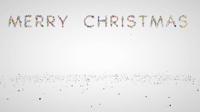 Merry Christmas text, holiday element against white