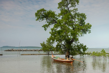 small fishing boat in the sea