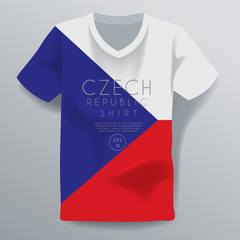Czech Republic Shirt : National Shirt Template : Vector Illustration