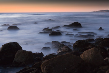 Fototapeta na wymiar Monastery Beach, Sunset, CA, USA