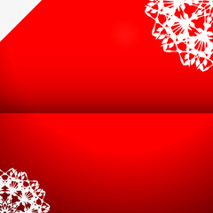 greeting card with snowflake / abstract vector illustration design element
