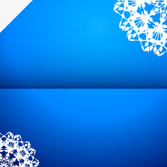 greeting card with snowflake / abstract vector illustration design element