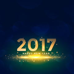 beautiful new year 2017 background with sparkles effect