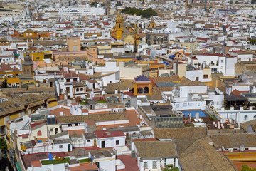 Seville City in Spain from the Cathedral of Saint Mary of the See