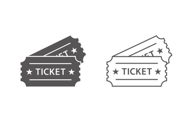 event tickets vector icons 2 - obrazy, fototapety, plakaty