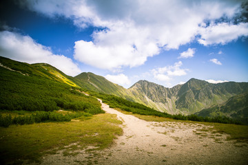 Fototapeta premium A beautiful mountain landscape in Tatry, Slovakia