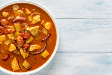 Thai yellow curry with chicken