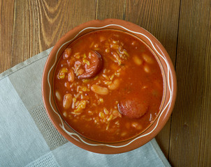 Chorizo, Rice and Bean Soup