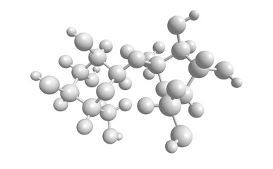 Molecular structure of sucrose, 3D rendering
