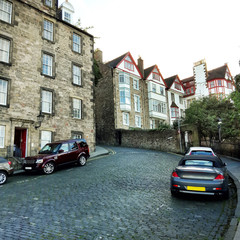 Street view of Edinburgh city