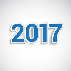 Happy New Year 2017 design background. Calendar template vector elements