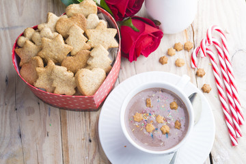 Chocolate with cookies for special day