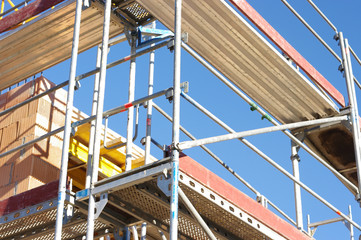 Naklejka premium Baustelle mit Baukran