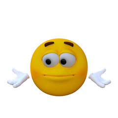 One yellow smiley. Eye-rolling