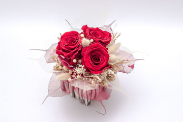 Luxury bouquet of red roses flower arrangement