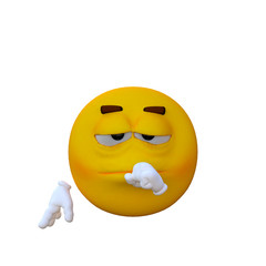 One yellow smiley. Sleepy