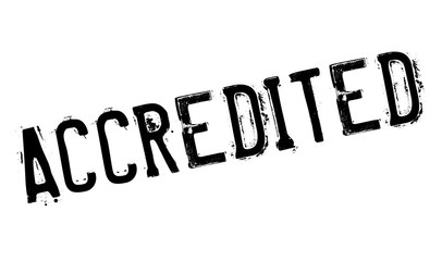 Accredited stamp. Grunge design with dust scratches. Effects can be easily removed for a clean, crisp look. Color is easily changed. rubber grunge