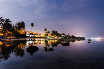 reflection of the little town