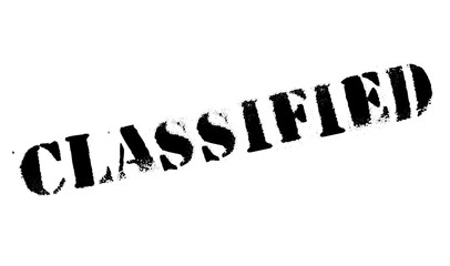 Classified stamp. Grunge design with dust scratches. Effects can be easily removed for a clean, crisp look. Color is easily changed. rubber grunge