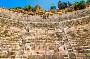 Obraz premium Details of Roman Theater in Amman