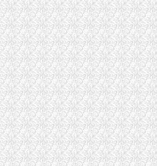 Seamless pattern. Vintage style background with floral ornaments. Abstract composition with grey elements on white backdrop. Illustration with an elegant design.