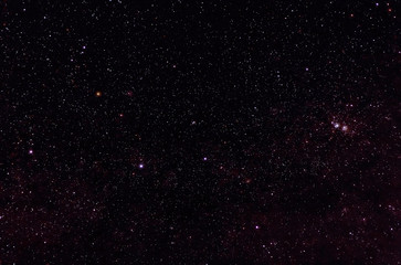 Constellations of Cassiopeia and Cepheus in front of Milky Way
