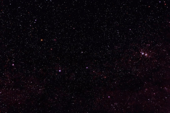 Constellations of Cassiopeia and Cepheus in front of Milky Way
