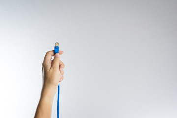 A LAN connector in hand