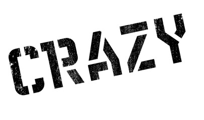 Crazy stamp. Grunge design with dust scratches. Effects can be easily removed for a clean, crisp look. Color is easily changed. rubber grunge